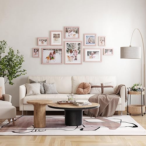 Vista 134 de Egofine Portarretratos de 9 x 12 pulgadas hecho de madera maciza con plexiglás, fotos de 5 x 7/6 x 8 con paspartú o de 9 x 12 pulgadas sin paspartú