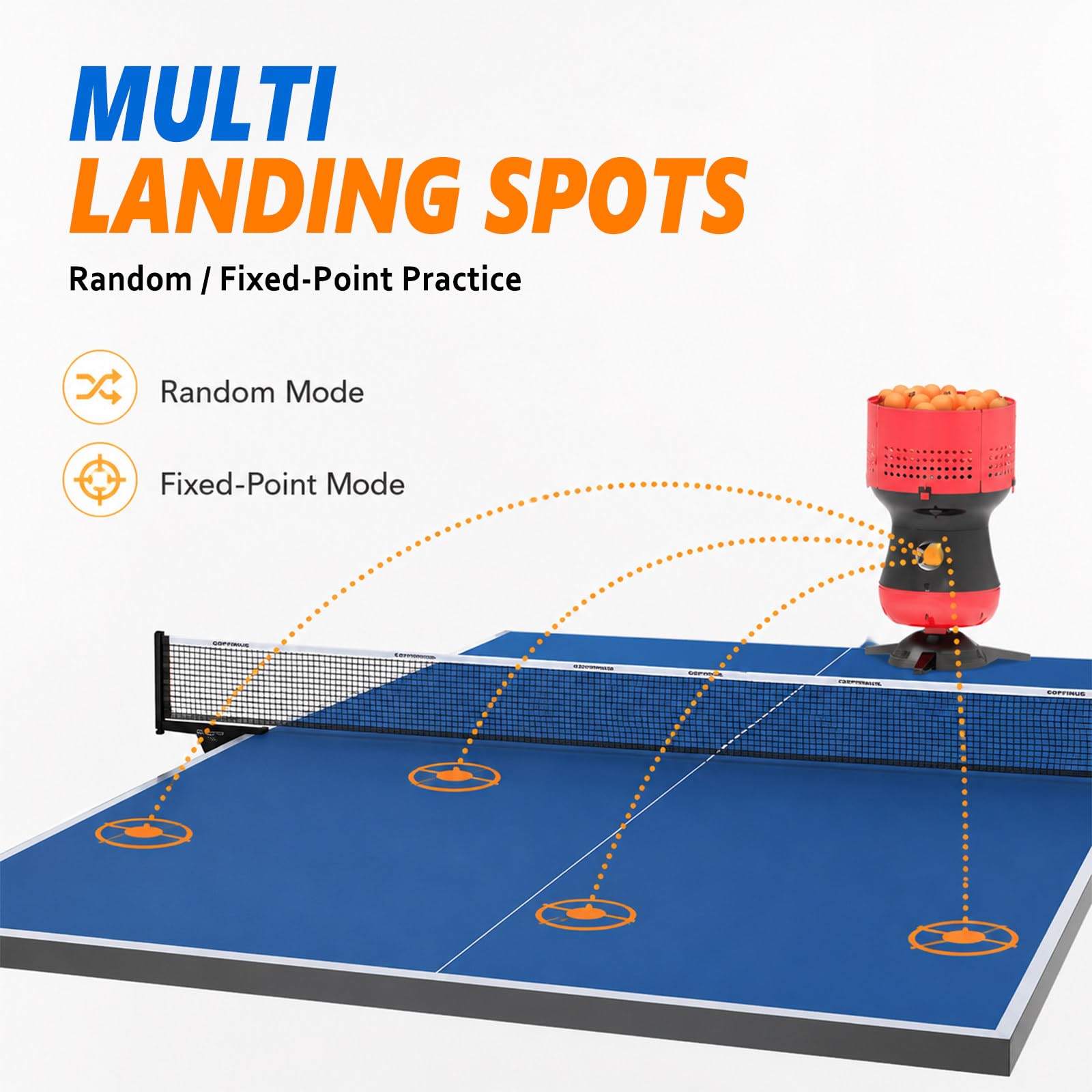 Máquina de Servicio de Ping Pong, Lanzador Automático de Tenis de Mesa