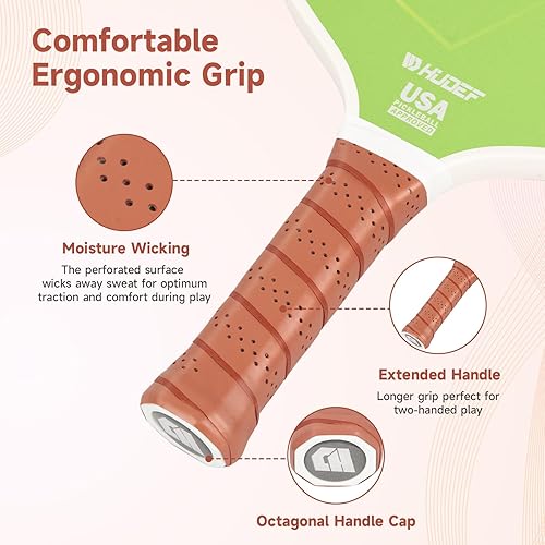 Miniatura 5 de HUDEF Palas de pickleball aprobadas por USAPA, raqueta de pickleball con núcleo de panal de abeja compuesta de fibra de carbono y polipropileno con