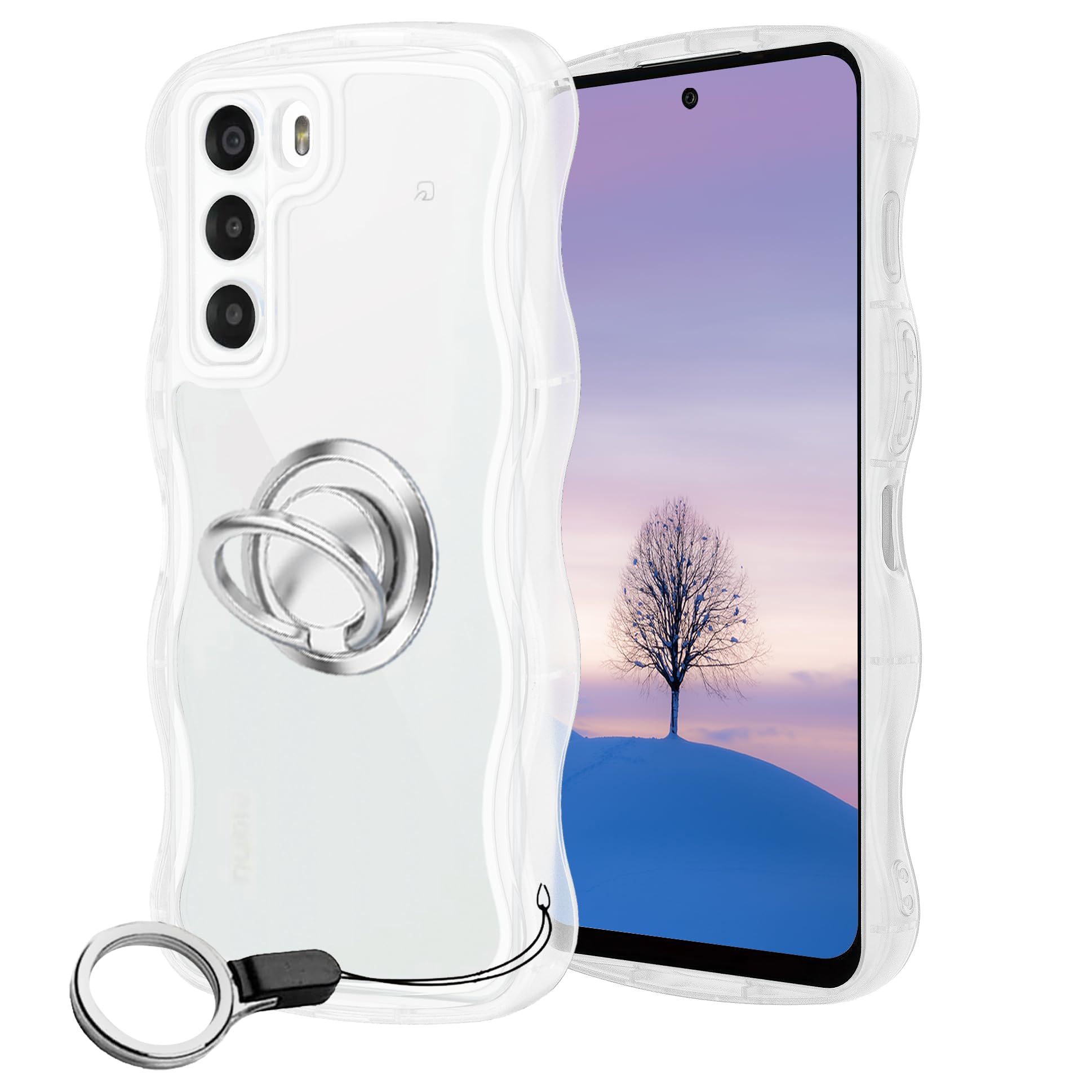 Amazon.co.jp: ZTE Nubia S 5G A403ZT ケース クリア ウェーブ リング