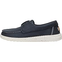 HEYDUDE Womens Wendy Cru Stretch Canvas | Lightweight Slip On Boat Shoes with Nautical Style for Casual Wear