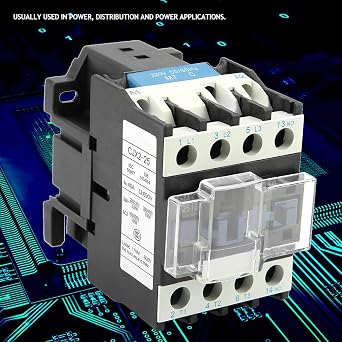 230V AC Contactor, Plate Front Wiring High Sensitivity Industrial Electric Ac Contactor 220V-230V 25A Capacitor Contactor Replacement