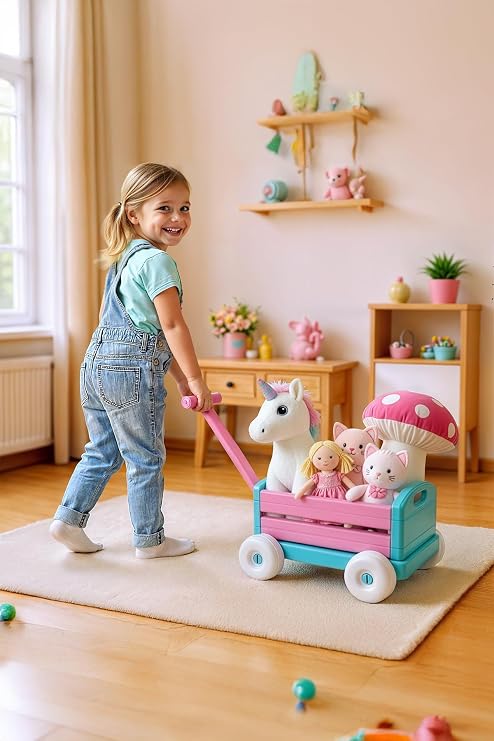 Birlik Oyuncak Çek Çek Arabam, Pembe, Eğitici Oyuncak