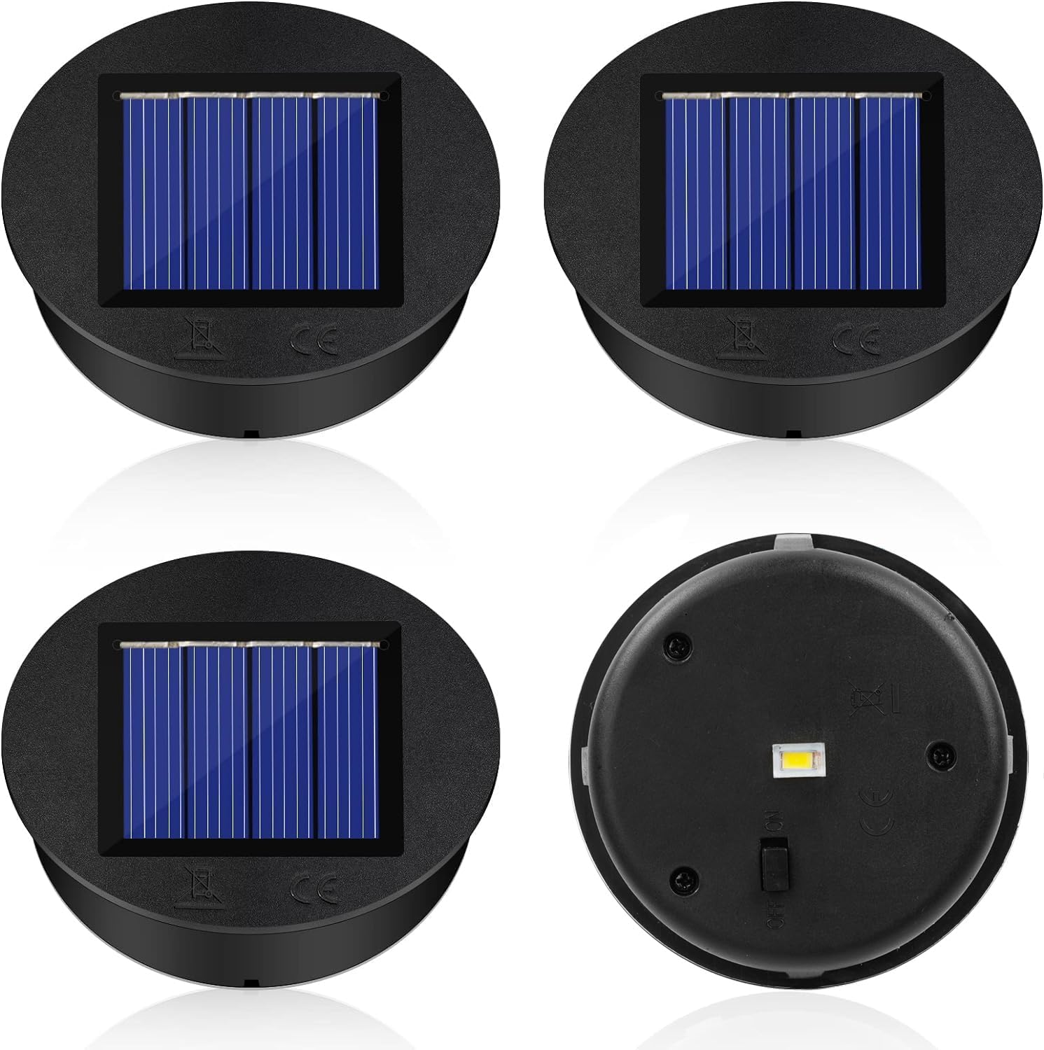JIANWEI Solar Laternen Ersatz-Oberteil – 2 Stück, Wasserdicht IP44, Automatisch