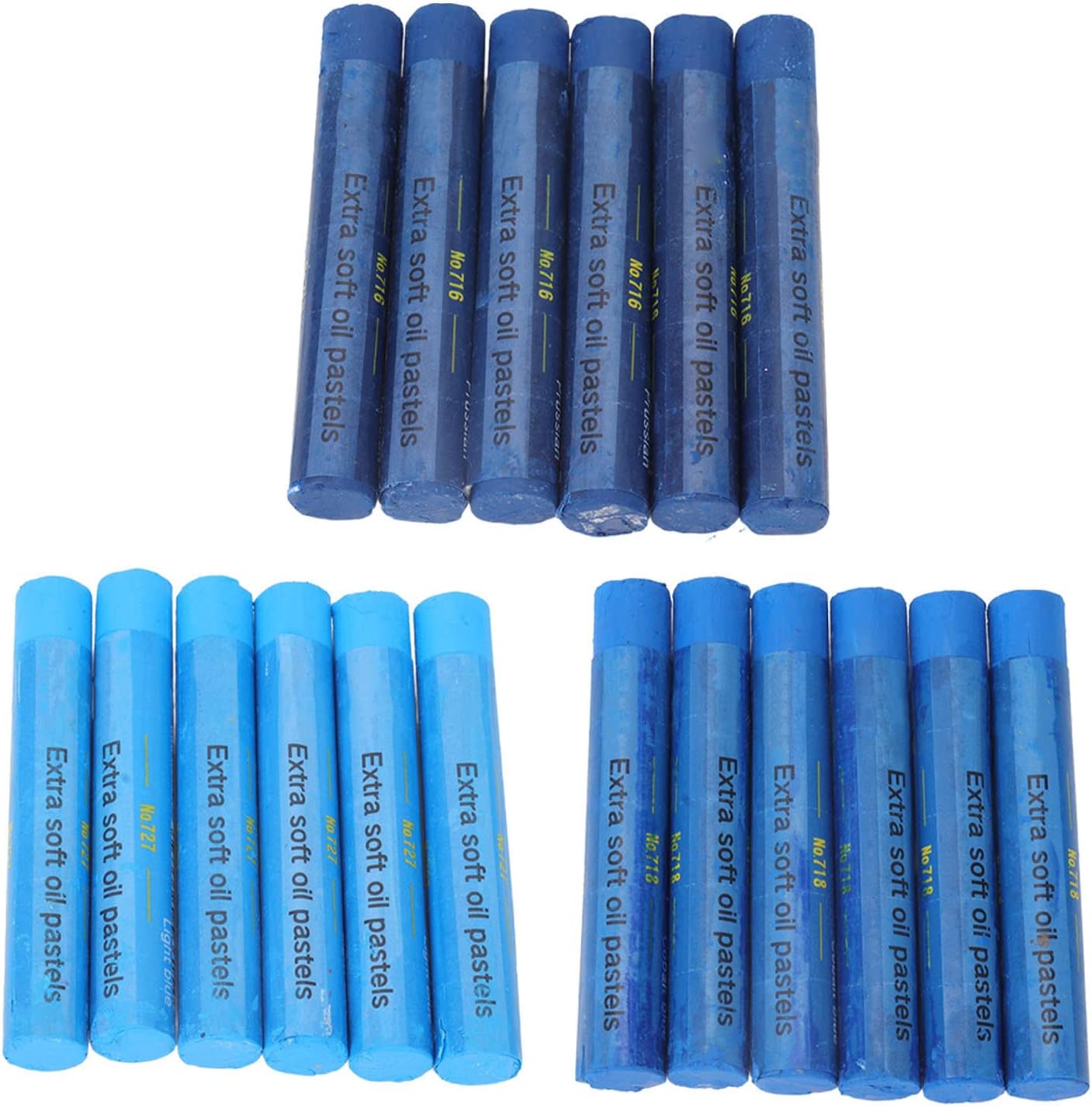18 Pcs Oil Pastel, Soft Blue Oil Paint Sticks Professional Drawing Art Crayons, Pastels Set for Kids Indoor Activities, Oil Pastels Set for Artist, Kids, Student, Beginner