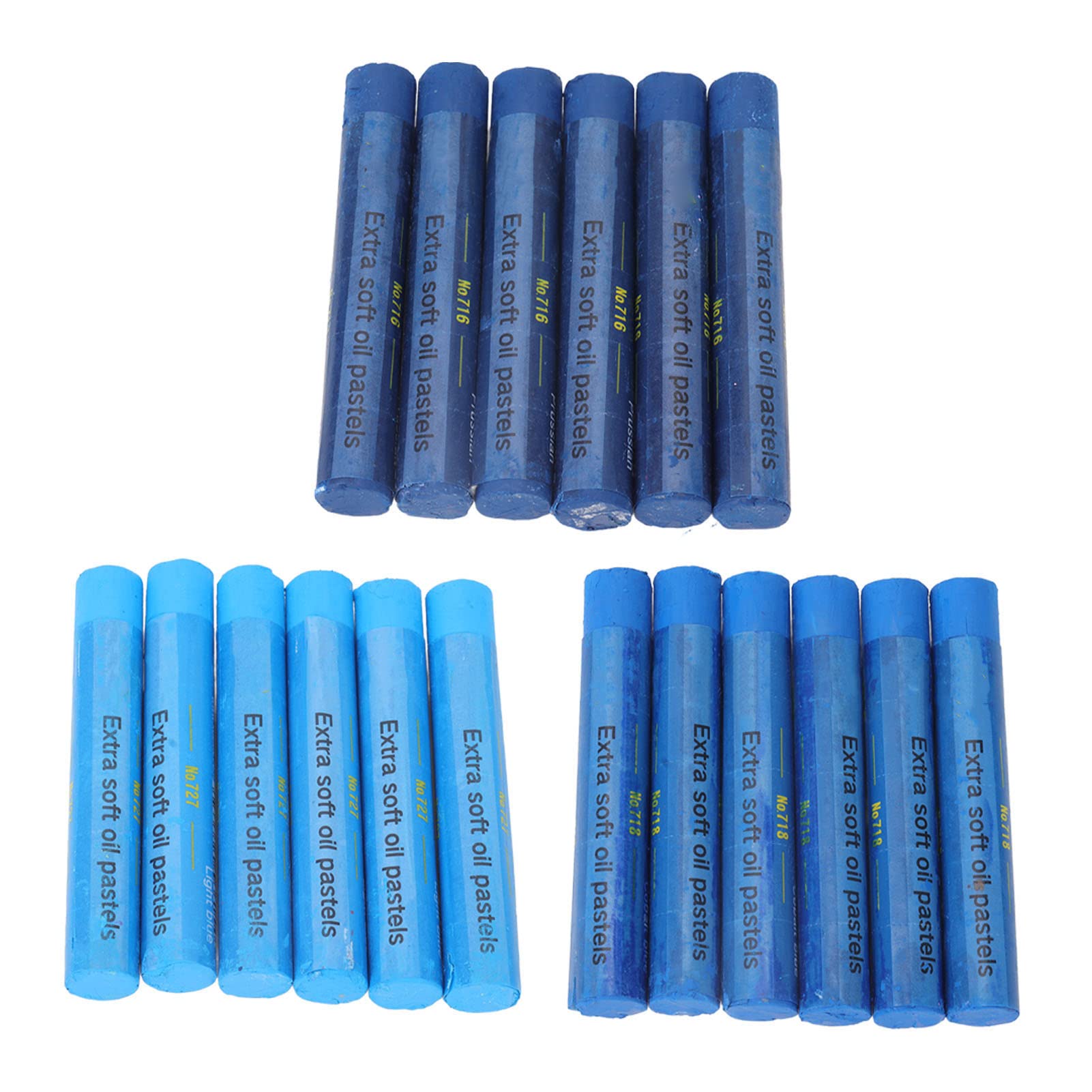 Set di 18 pastelli ad olio, morbidi colori blu, pastelli professionali per disegno artistico, pastelli per bambini, attività al chiuso, set di pastelli a olio per artisti, bambini, studenti,