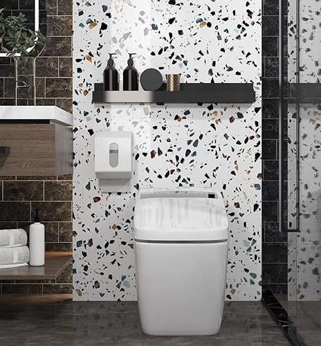 Vista 2 de AbaBoorty Papel tapiz adhesivo de granito de terrazo para encimeras, impermeable, autoadhesivo, mármol, terrazo, papel de pared para encimeras