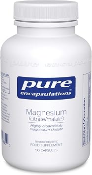 Pure Encapsulations Magnesium Citrate/Malate 120mg, 90 Capsules