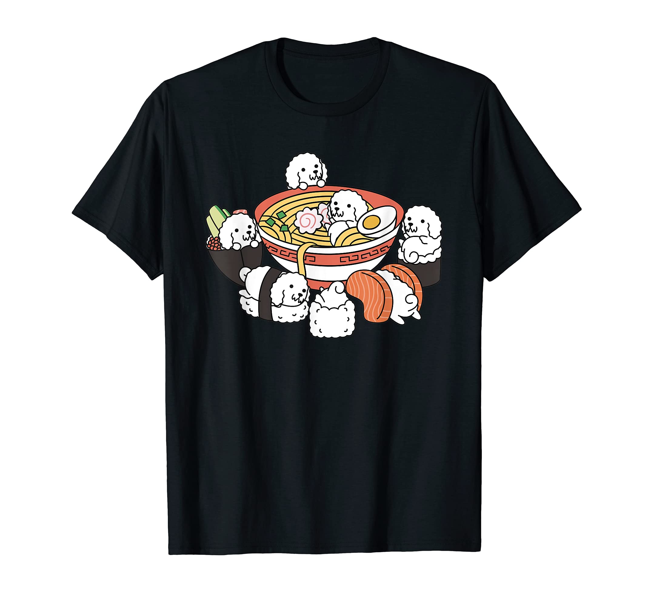 Ramen Sushi Bichon Frise Dog T-Shirt