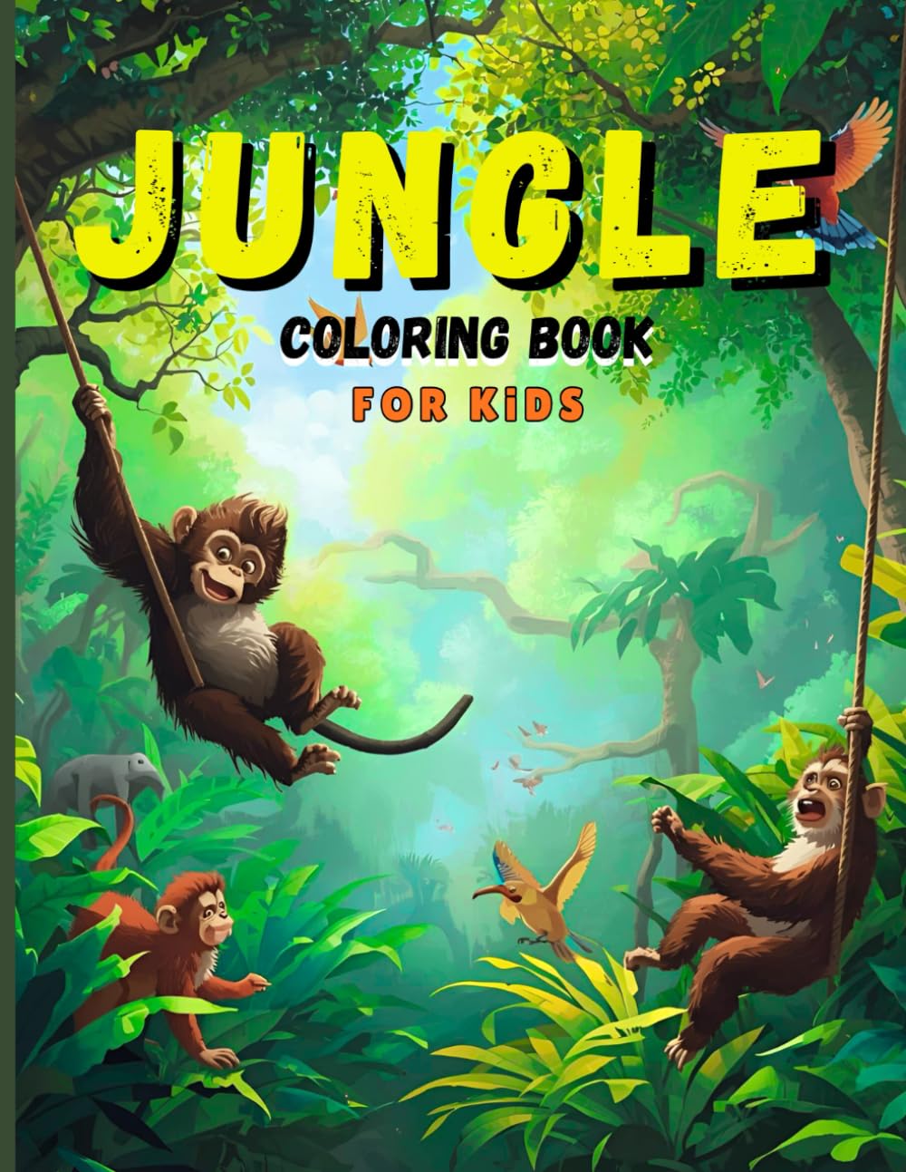 Jungle Coloring Book: A Coloring Journey Into the Heart of the Rainforest