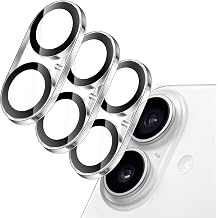 JETech Camera Lens Protector for iPhone 16/16 Plus, 3-Pack