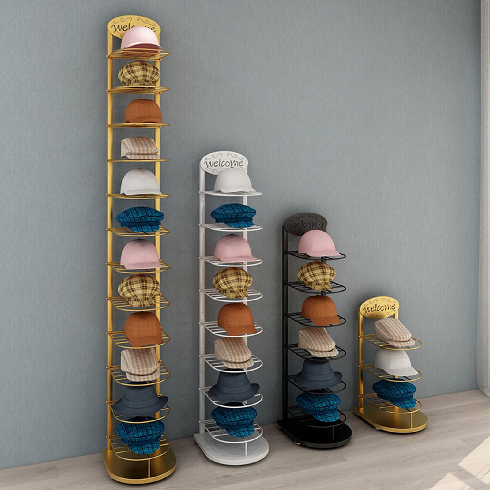 Organizador de Sombreros para exhibición de Sombreros Colgantes para Almacenamiento de Sombreros: el Mejor Soporte para Gorras de béisbol,Organizador Comercial de Sombreros Grandes para Tien