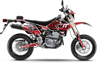 Graphics Kit for Suzuki DRZ 400 (2001-2023) Fresh Series Red 09 Mil - Dirt bike Custom Racing Graphics Decals Stickers Kit, no-plastics