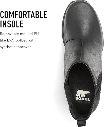 Miniatura 5 de SOREL Botas Chelsea Joan of Arctic Wedge III para mujer, botas de cuña de cuero impermeables
