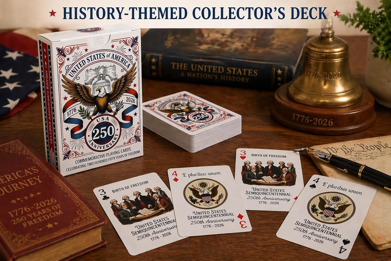 USA 250th Anniversary Playing Cards – Patriotic Deck 1776-2026 image 5