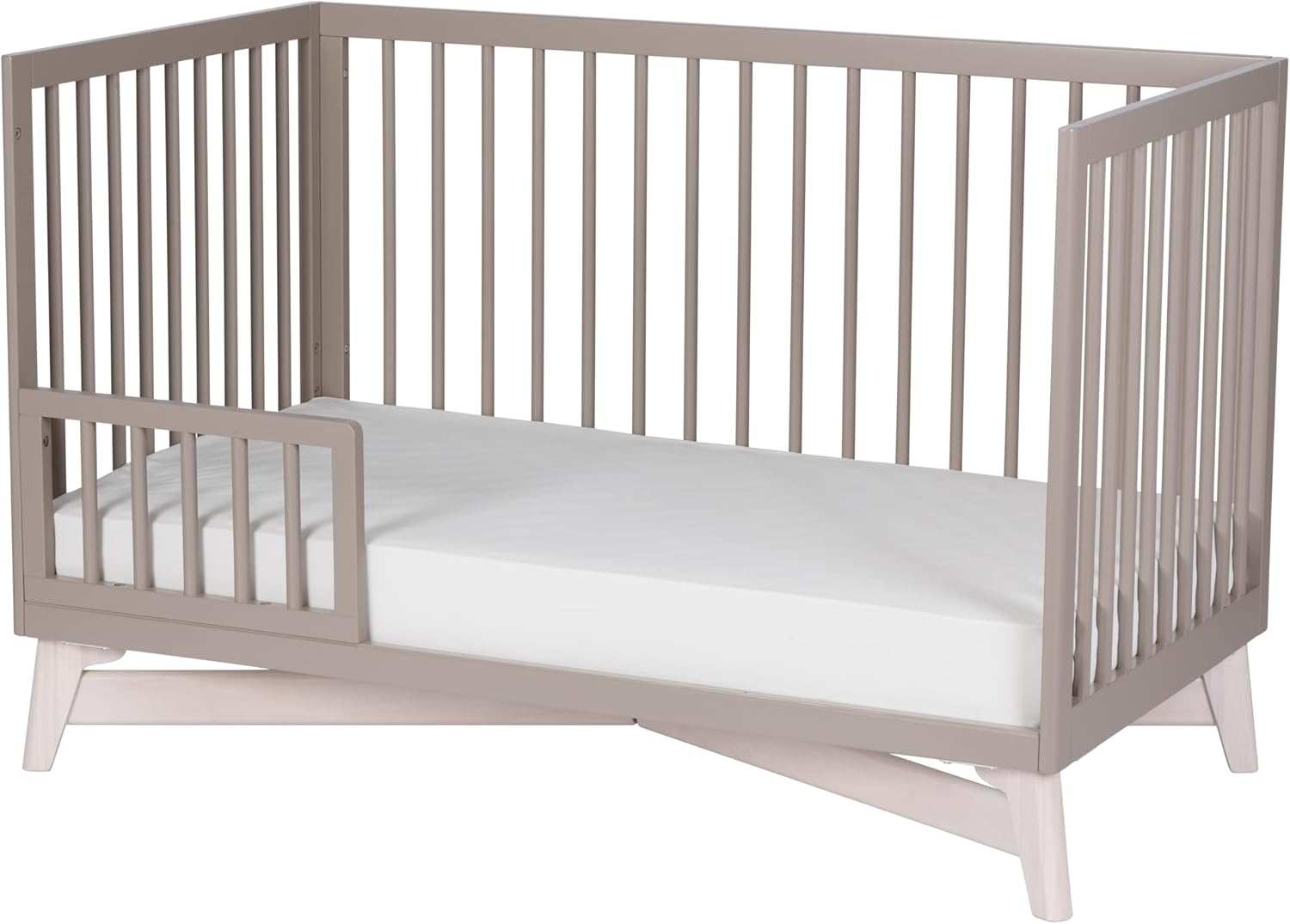 Little Seeds Pala 4-in-1 Convertible Crib, Taupe/Washed White - Image 8