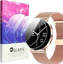 Lamshaw Protector de Pantalla para Levowatch EVE Damen Reloj Inteligente 1,3 pulgadas[ 3 Pack ] - Cristal Templado 9H - Compatible con Levowatch Smartwatch (3Piezas)