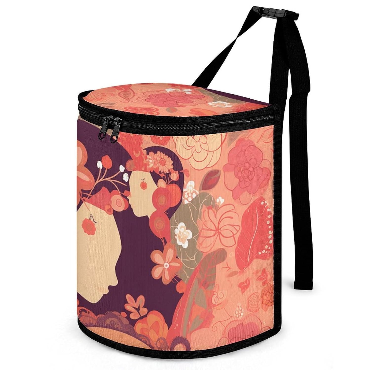 Waterproof Women's Day Greeting Card Car Trash Can with Lid and Storage Pockets Large Capacity Car Trash Bag Leakproof Vehicle Trash Can Car Accessories for Women Men