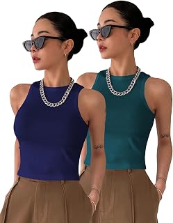 Toochki Tops for Women Crop Top for Women's Tank Activewear Tee Sports Western Casual Cotton Camisole Pack of 2 Combo Price In India