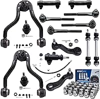 Vista 92 de Detroit Axle - Kit de suspensión frontal de 15 piezas para Jeep Grand Cherokee 99-04 1999 2000 2001 2002 2003 2004, brazos de control superior e