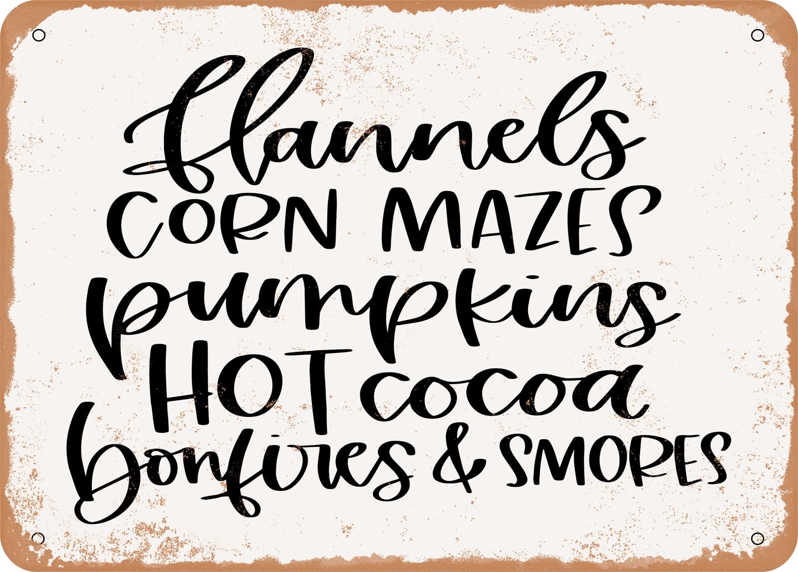 Miaomansenstore Metal Sign - Flannels Corn Mazes - Vintage Look Sign Home Decor