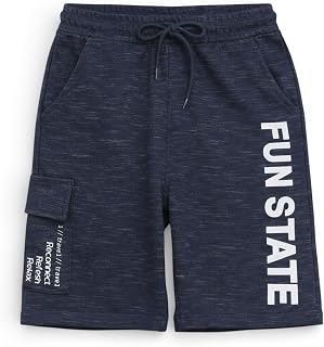 Alan Jones Clothing Boys Casual Bermuda Shorts | Placement Print | French Terry | Regular Fit | Drawstring Closure | Age ... Price In India
