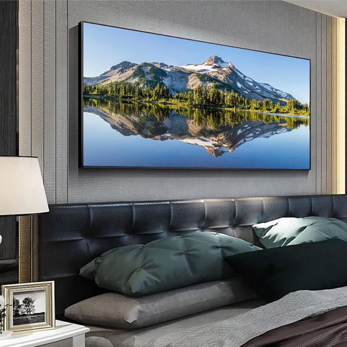 Instarry DIY 5D Diamond Painting Large Size Snow Mountain in Lake Crystal Cross Stitch Living Room Decor 31.5x15.7 inch