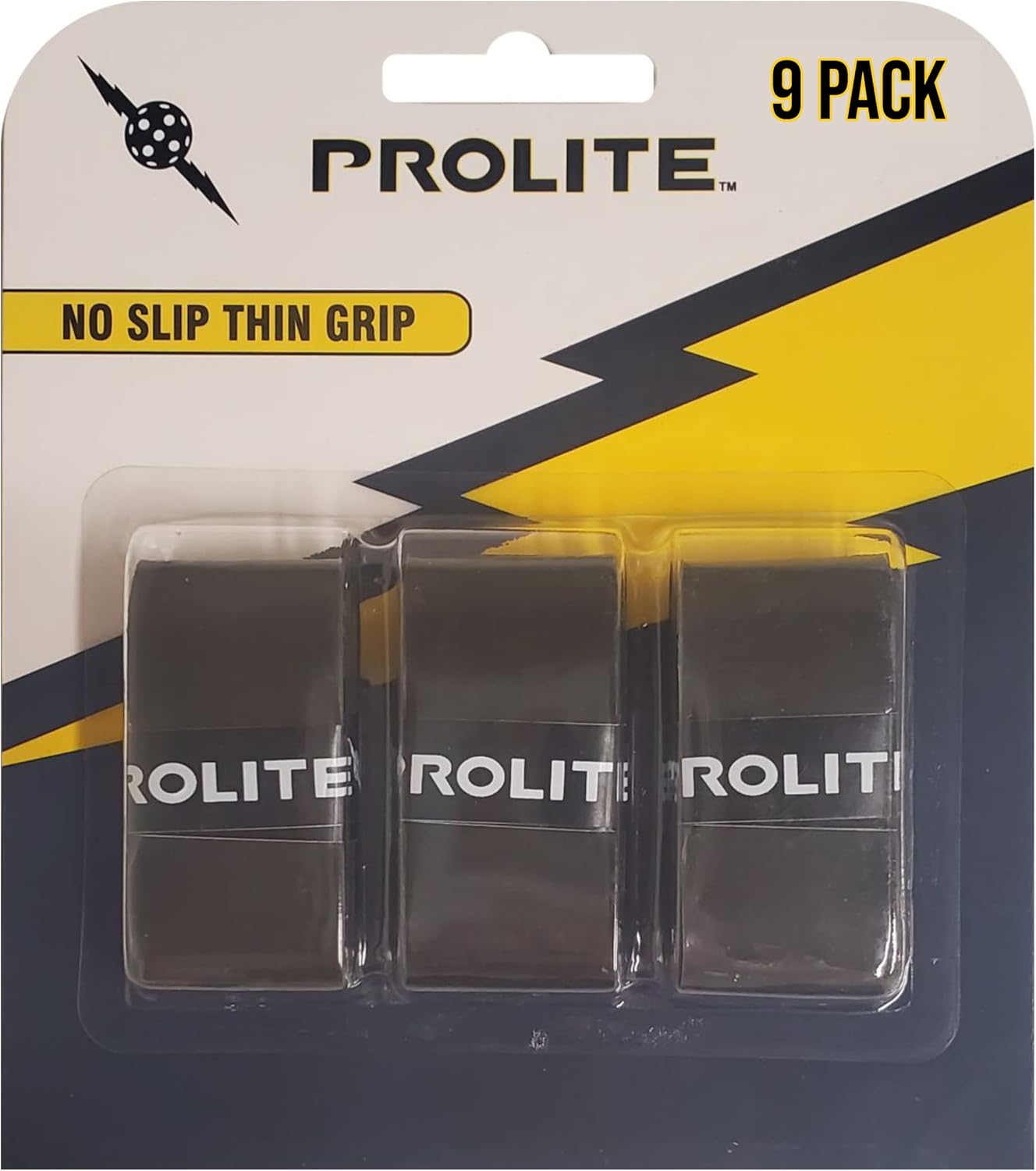 PROLITE No Slip Thin Grip - Perfect for Pickleball Paddles, Tennis, Racquetball, Squash, Platform Tennis, Badminton and More