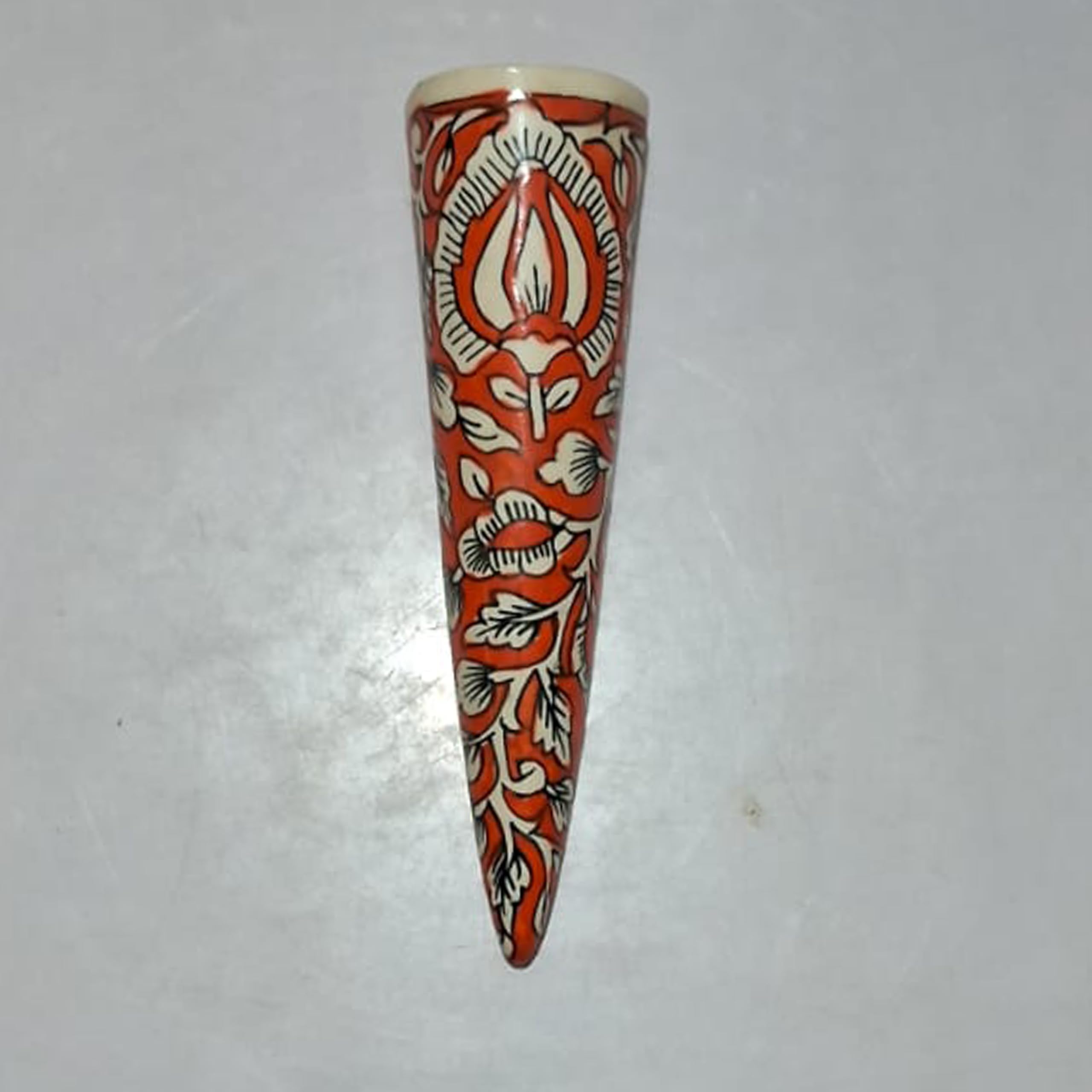 Kraftlik Handicrafts Ceramic Pottery Style Cone Planter for Home Balcony and Living Room | Flower Vase Planter Floral Cones Decorative Wall Hanging Planter Pots (Orange) (B0D5VV9KFR) Amazon Price History, Amazon Price Tracker