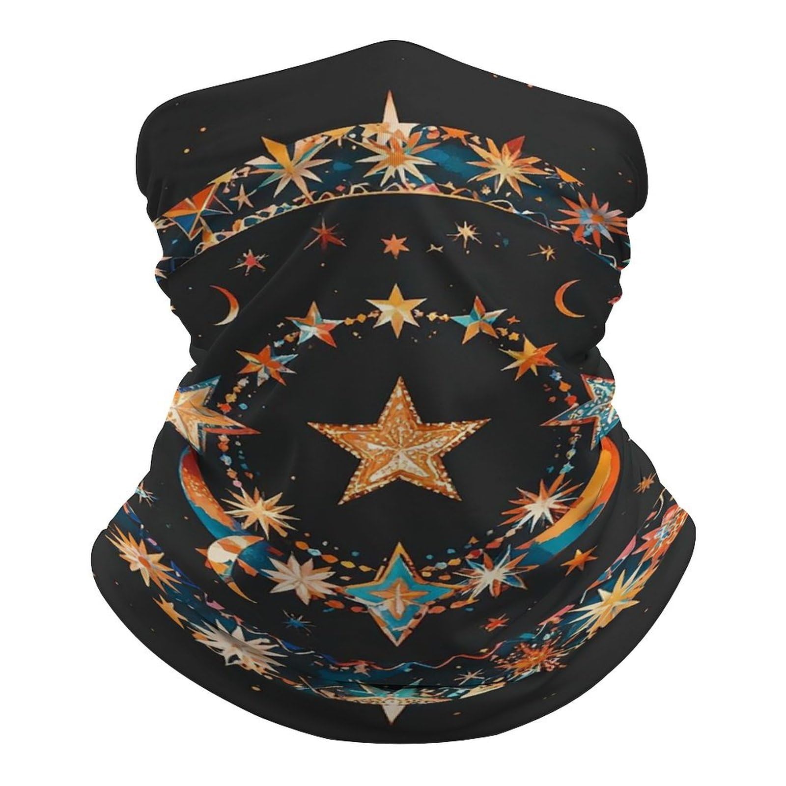 FZQVSGW Balaclava Neck Gaiter Gorgeous Stars And Moon Neck Face Mask Windproof Scarf Face Cover for Men Women