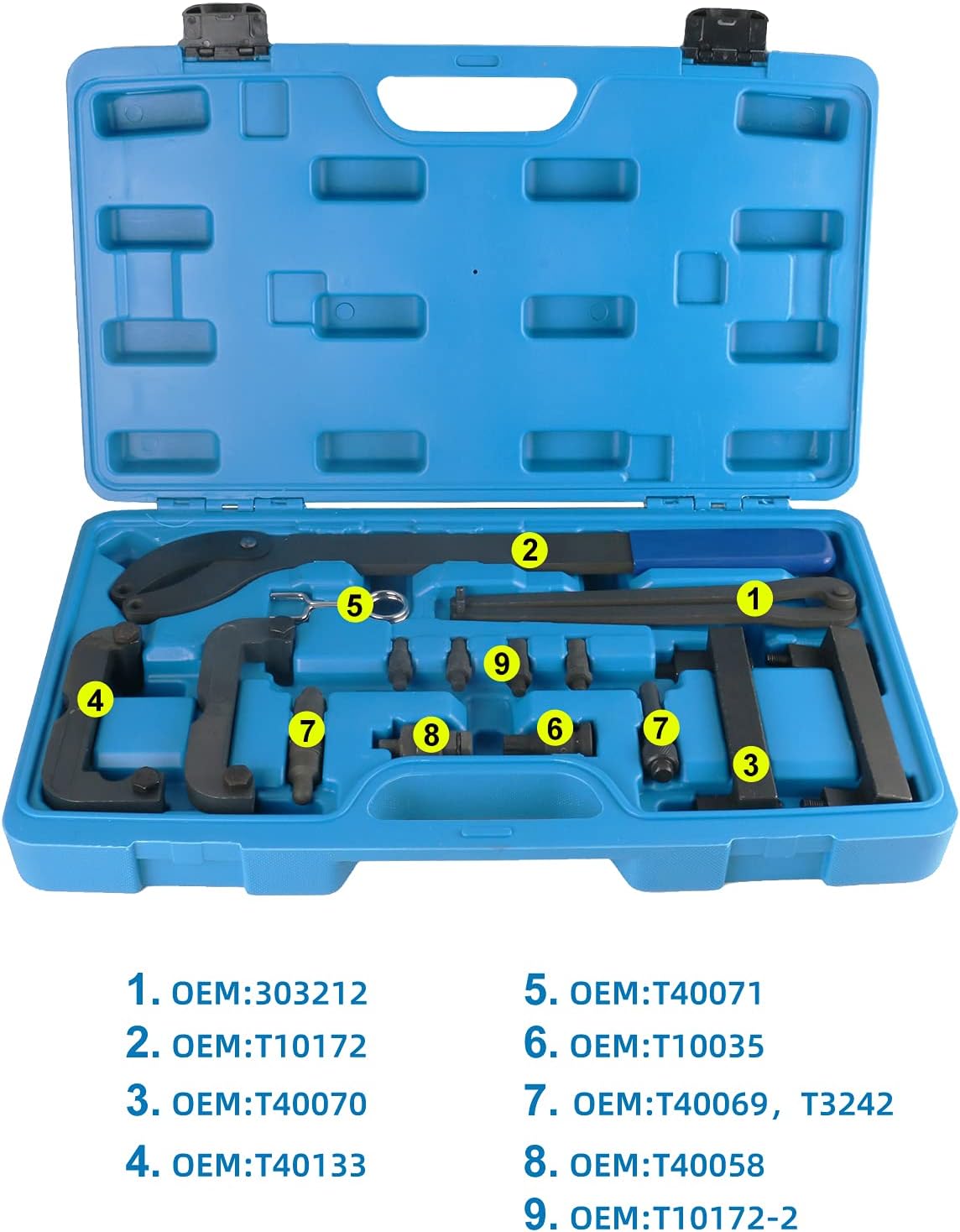 OURANTOOLS Engine Timing Tool Kit Compatible with VW Audi 2.4 2.8 3.2 4.2 3.0T, Camshaft Belt Tensioner Locking Alignment Tools Set T40133 T40070