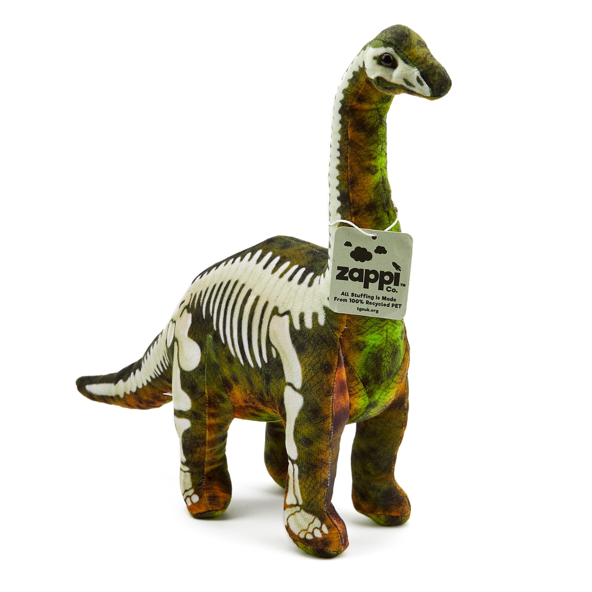 Zappi Co Weiches Kuscheliges Plüschtier für Kinder - Brontosaurus Dinosaurier (31cm)