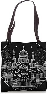 Minimalist Line Art Sofia City Tote Bag