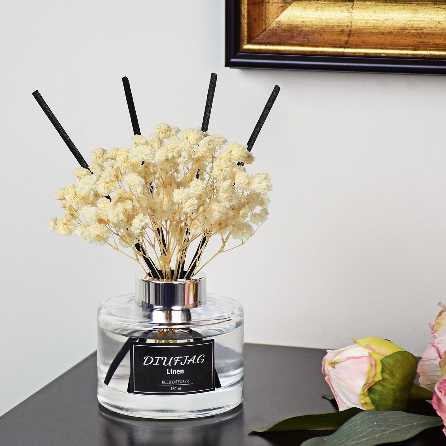 Linen Reed Diffuser Set, 5.07 fl oz Scented Oil Diffuser