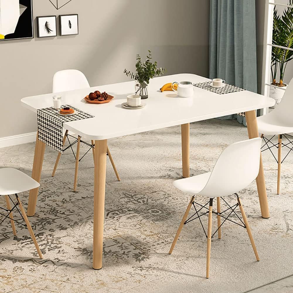 Modern Dining Table Eames Table Simple Wooden Rectangle Table for Home Living Room Office Meeting Room Kitchen Lounging and Cafeterias (M-SCF-NB-10060)