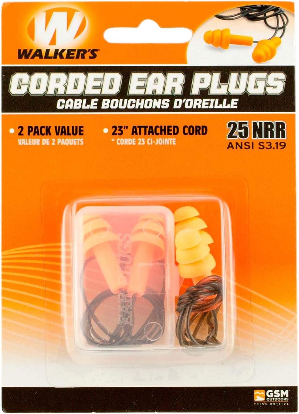 Walker's Saftey ProTek Ear Plug Band, 25Db Protection