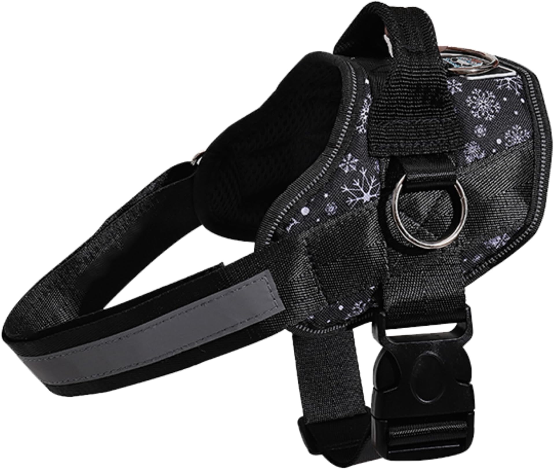 Joyride Basic Essential Dog Harness 1.0 - Small, Medium, Large Dogs, No-Pull Pet Vest with 3 Side Rings for Leash Placement, Adjustable for Training (Winter Snowflake, XS)
