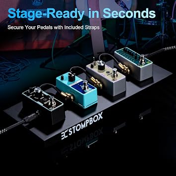 EX Guitar Pedal Board Aluminum Alloy 0.7lb Super light Effect Pedalboard 14''x5.5''