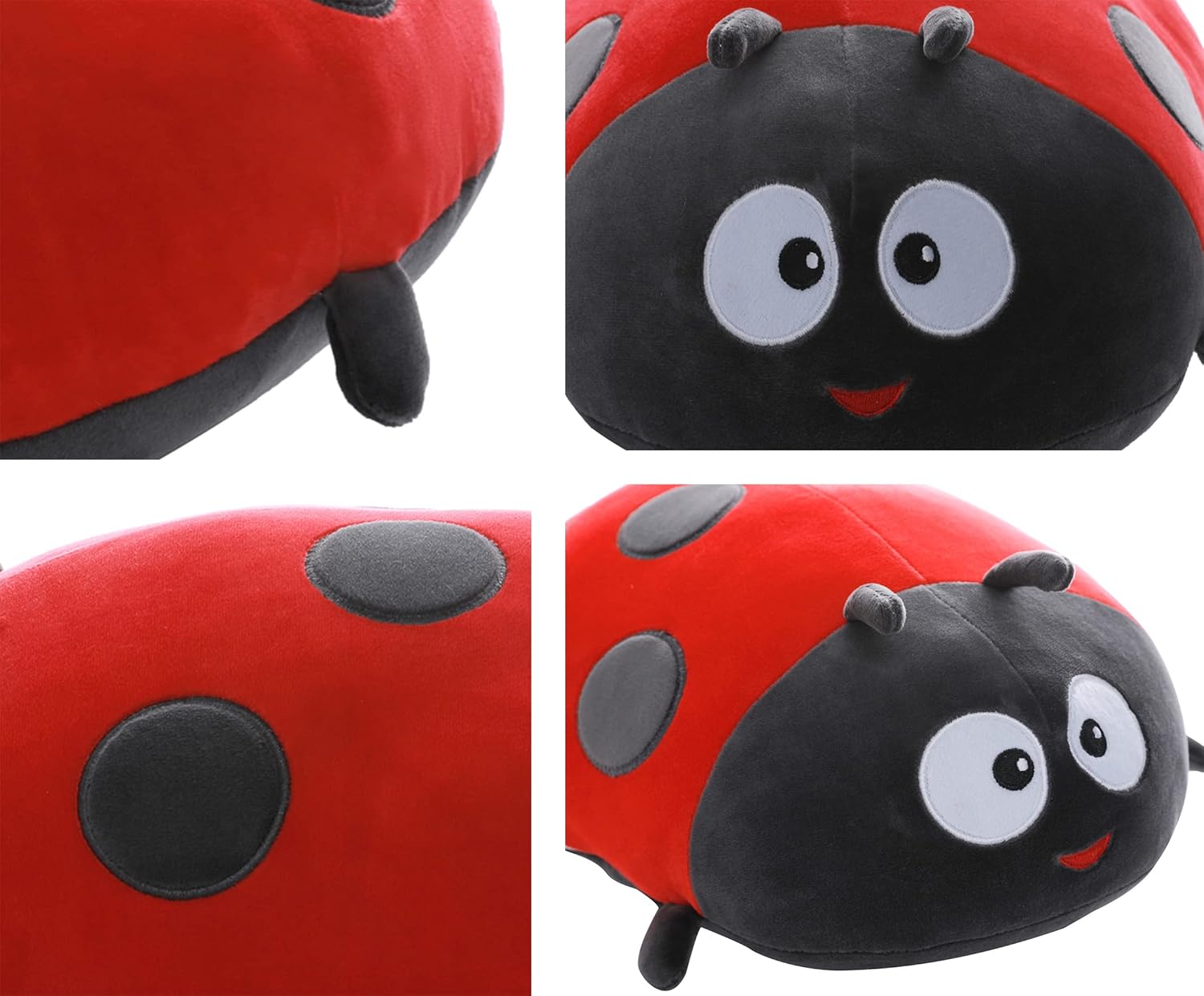 GOOC Cute 15.7 Inch Ladybug Stuffed Animals,Ladybird Plush Toys Pillow Anime Lady Beetle Plushie Hugging Pillow Ladybug Doll Gift for Kids and Lovers in Birthday, Christmas, Valentine's Day...