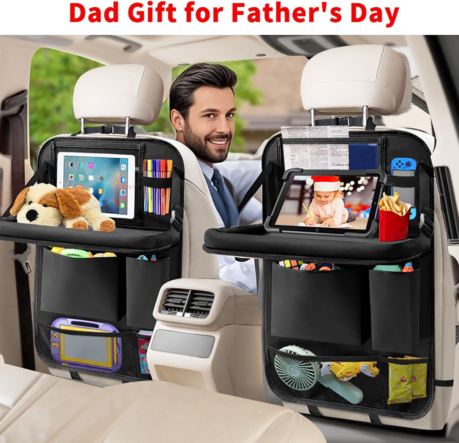 Car Backseat Organizer with Tablet Holder, 6 Storage Pockets Car Backseat Organizer with Tablet Holder, 6 Storage Pockets