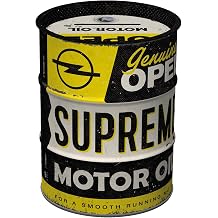 Nostalgic-Art Retro Money Box 600ml Opel - Supreme Motor Oil - Gift Idea for Opel Accessories Fans Original Licensed Product OLP Metal Piggy Bank Vintage Tin Money Box