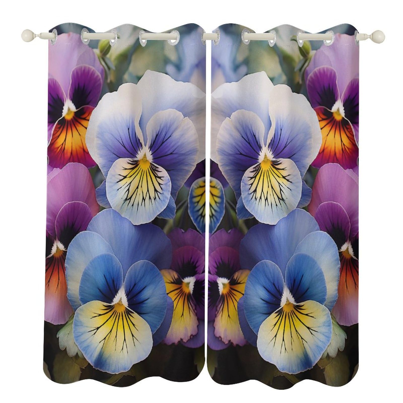 Rideaux occultants bleu marine pour chambre et salon Pansy Perfection