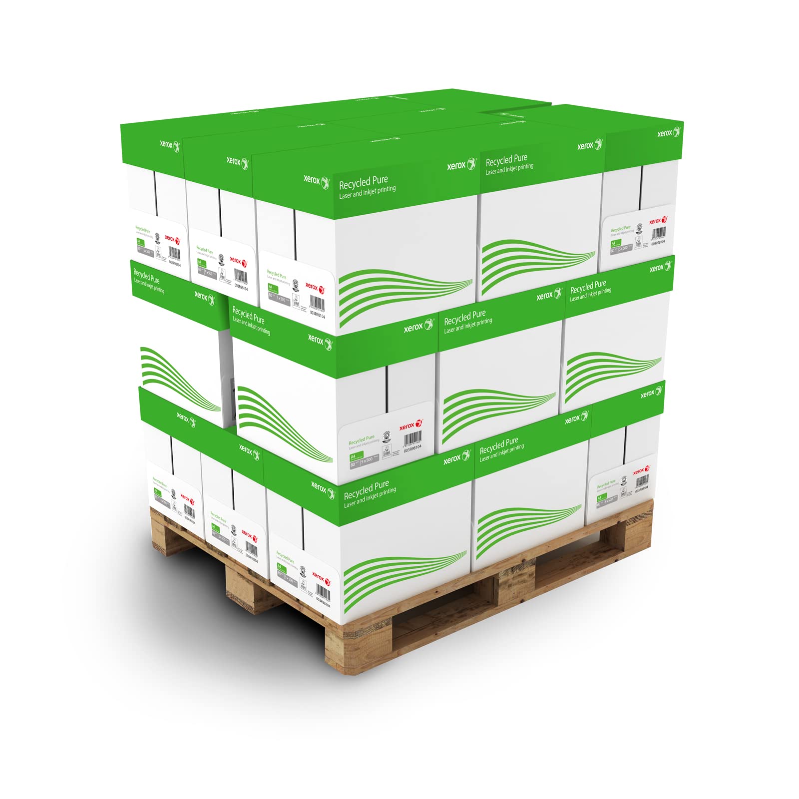 Xerox Recycled Pure - White Recycled Paper - 80gsm A4 - 24 Boxes - 120 Reams of 500 Sheets - 60,000 Sheets