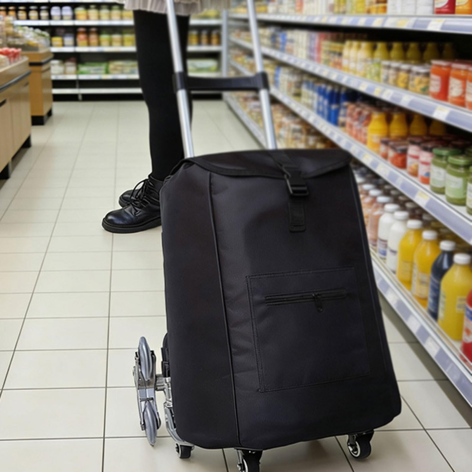 harayaa Borsa di Ricambio per Carrello della Spesa, Borsa Spesa Portatile, Carrello in Tessuto Oxford, Leggera, Pieghevole, Accessorio Carrellino per Impieghi Gravosi