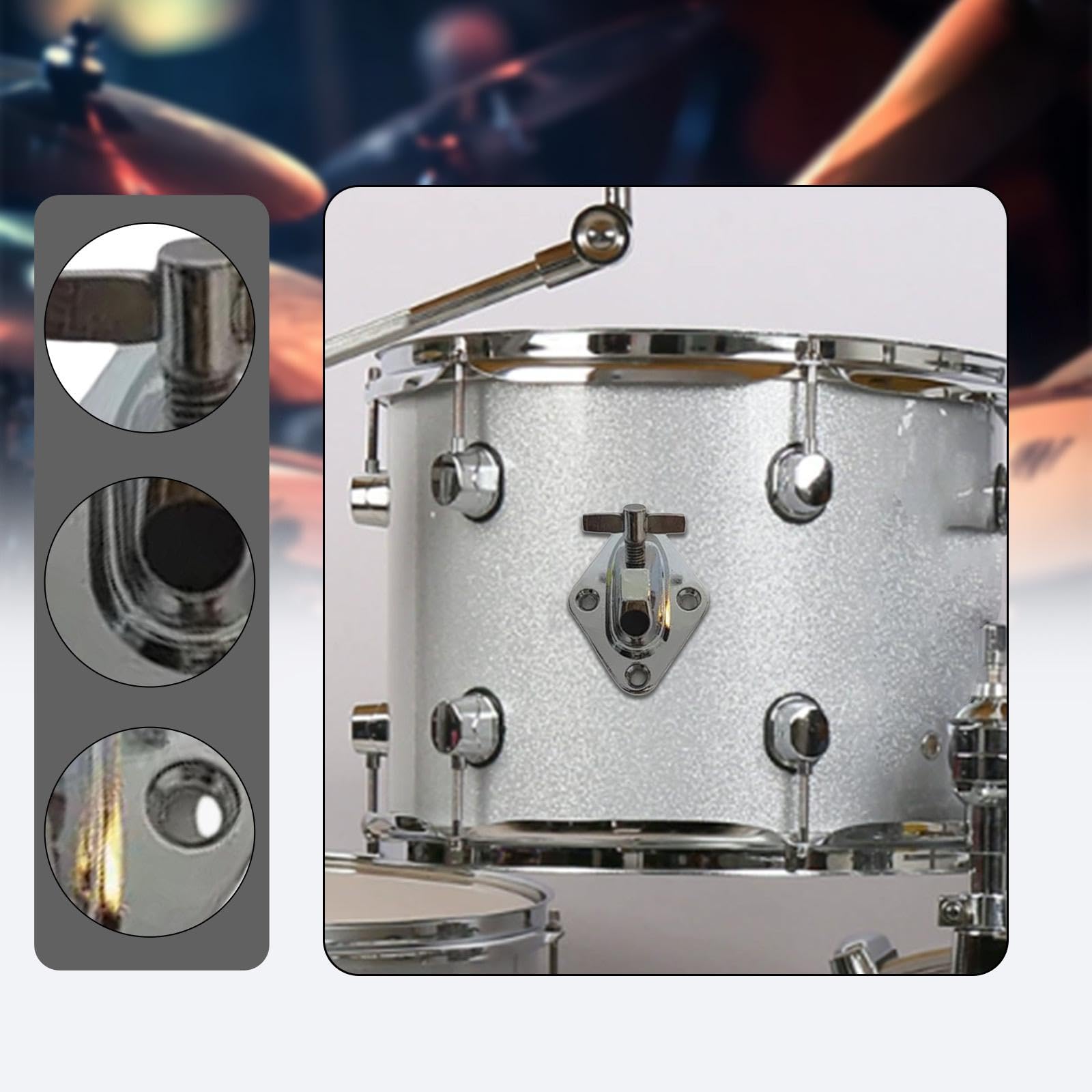 Garende Floor Tom Drum Leg Bracket Drum Leg Mount Musical Instrument Accessory Support Holder Base Plate, Style A