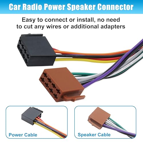 Miniatura 5 de Adaptador de arnés de cable de radio estéreo ISO para BMW E39 E53 Ford Focus VW Passat Opel Series Adaptador de arnés de cableado de radio