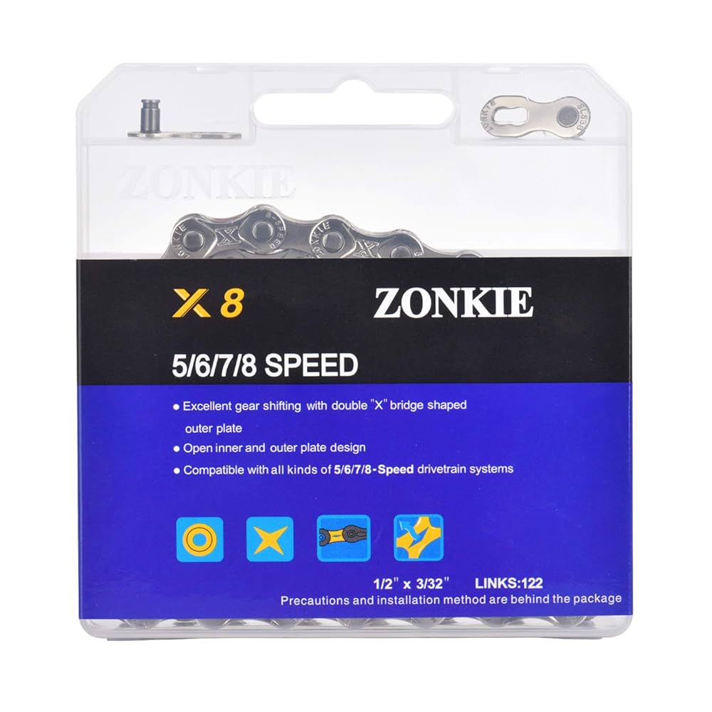 Amazon.co.jp: 5/6/7/8スピードバイクチェーン 1/2 x 3/32インチ