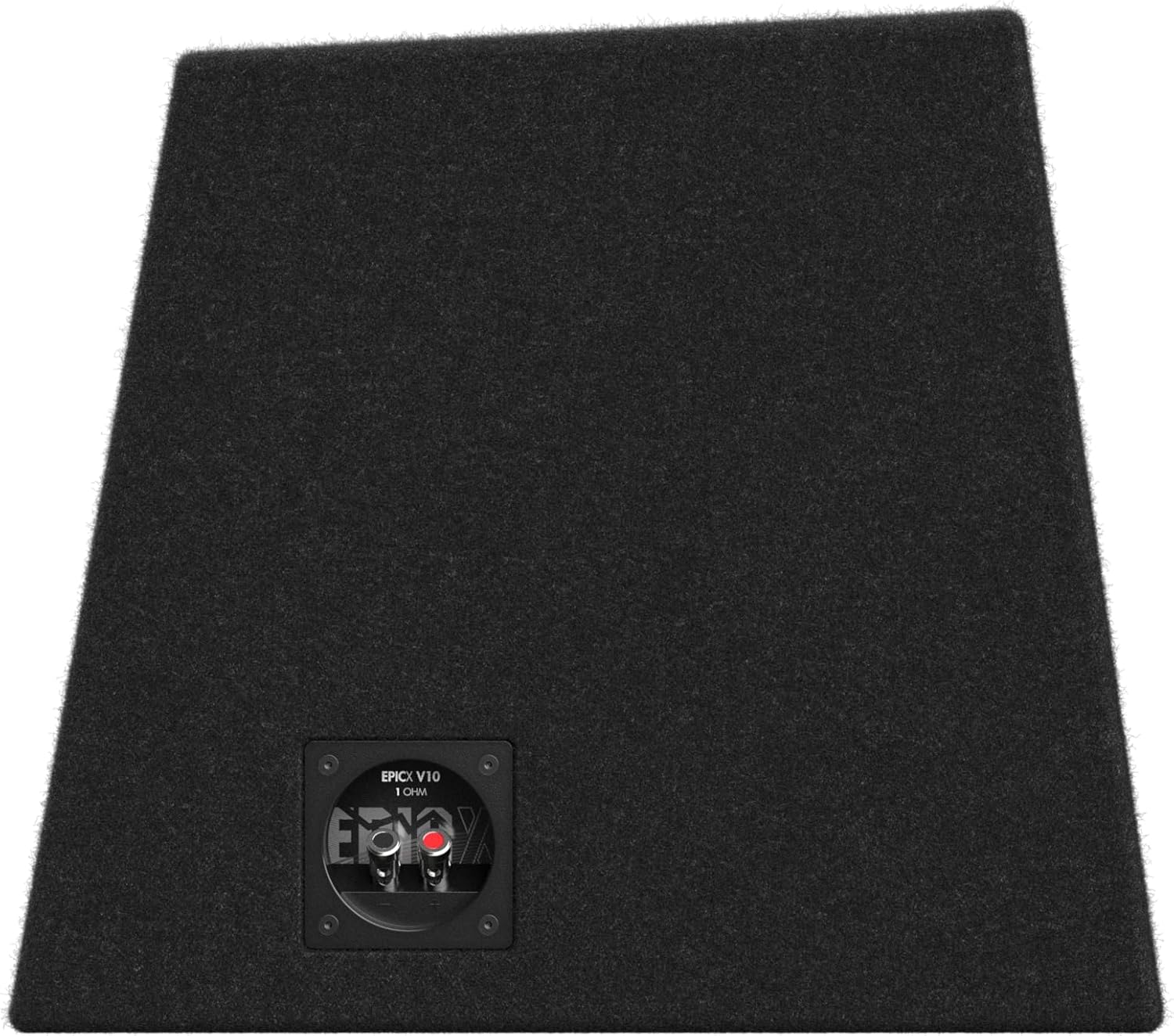 AudioControl EPICX Single 10” Loaded Subwoofer Enclosure, 750W Vented Ported Sub Box for Adding Bass to Car Audio System, 1 Ohm, Includes Customizable Subwoofer Box Insert Panel, Threaded Inserts