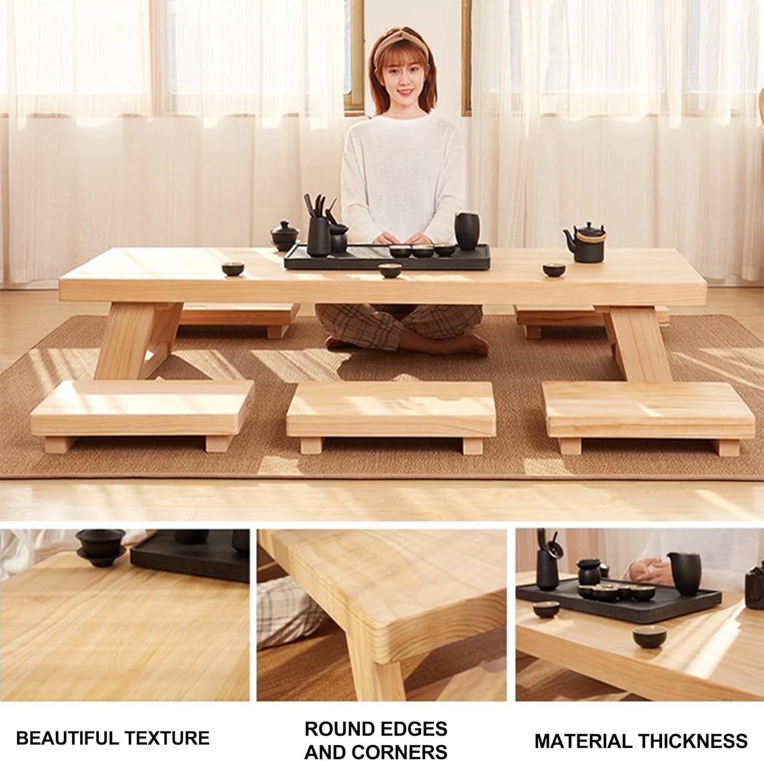 Altar Table Japanese Style Floor Dining Table Tatami Low Floor