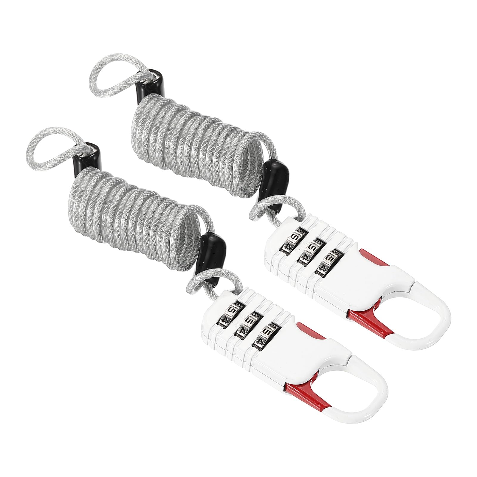 PATIKIL 2PCS 3 Digit Combination Lock with Retractable Cable,95mm x 3mm